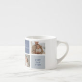 Moderne Collage Foto & Blue Happy Fathers Day Gift Espresso Kop (Rechts)