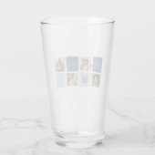 Moderne Collage Foto & Blue Happy Fathers Day Gift Glas (Achterkant)