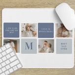 Moderne Collage Foto & Blue Happy Fathers Day Gift Muismat<br><div class="desc">Moderne Collage Photo & Blue Happy Fathers Day Gift is een gepersonaliseerd en doordacht cadeau om het speciale man in je leven op Vaderdag te vieren. Het geschenk omvat een prachtig ontworpen collage foto-lijst met ruimte voor meerdere afbeeldingen, zodat u uw favoriete herinneringen kunt vastleggen en weergeven met uw vader.Het...</div>