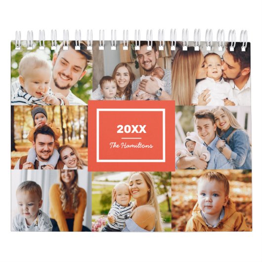 Moderne Collage Foto Familie 2025 Kalender (Hoes)