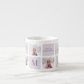 Moderne Collage Foto Happy Mothers Day Paarse Gift Espresso Kop (Voorkant)