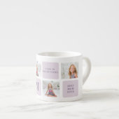 Moderne Collage Foto Happy Mothers Day Paarse Gift Espresso Kop (Voorkant rechts)
