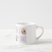 Moderne Collage Foto Happy Mothers Day Paarse Gift Espresso Kop (Rechts)