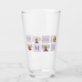 Moderne Collage Foto Happy Mothers Day Paarse Gift Glas (Voorkant)