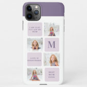 Moderne Collage Foto Happy Mothers Day Paarse Gift iPhone Hoesje (Achterkant)