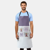Moderne Collage Foto Happy Mothers Day Paarse Gift Schort (Gedragen)