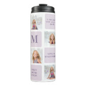 Moderne Collage Foto Happy Mothers Day Paarse Gift Thermosbeker (Voorkant)