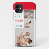 Moderne Collage Foto & Kleurrijke Beste Mum Ever G Case-Mate iPhone Case (Achterkant)