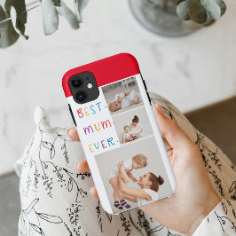 Moderne Collage Foto & Kleurrijke Beste Mum Ever G Case-Mate iPhone Case
