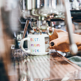 Moderne Collage Foto & Kleurrijke Beste Mum Ever G Espresso Kop