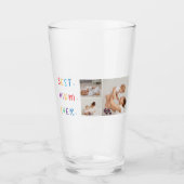 Moderne Collage Foto & Kleurrijke Beste Mum Ever G Glas (Voorkant)