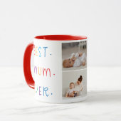 Moderne Collage Foto & Kleurrijke Beste Mum Ever G Mok (Voorkant links)