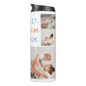 Moderne Collage Foto & Kleurrijke Beste Mum Ever G Thermosbeker (Geroteerd rechts)