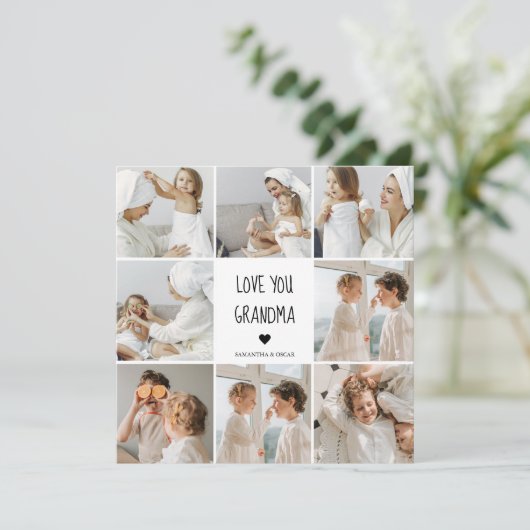 Moderne collage foto-liefde grootmoeder beste cade (Staand voorkant)