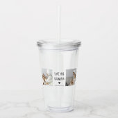Moderne collage foto-liefde grootmoeder beste cade acryl drinkbeker (Voorkant)