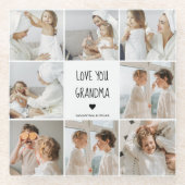 Moderne collage foto-liefde grootmoeder beste cade glazen onderzetter (Voorkant)