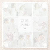 Moderne collage foto-liefde grootmoeder beste cade glazen onderzetter (Achterkant)