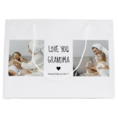 Moderne collage foto-liefde grootmoeder beste cade groot cadeauzakje (Voorkant)