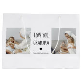 Moderne collage foto-liefde grootmoeder beste cade groot cadeauzakje (Achterkant)