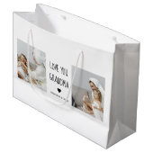 Moderne collage foto-liefde grootmoeder beste cade groot cadeauzakje (Voorkant Gekanteld)