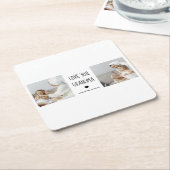 Moderne collage foto-liefde grootmoeder beste cade kartonnen onderzetters (Schuin)