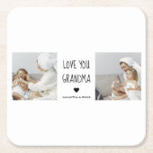 Moderne collage foto-liefde grootmoeder beste cade kartonnen onderzetters (Voorkant)