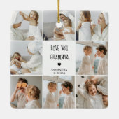 Moderne collage foto-liefde grootmoeder beste cade keramisch ornament (Achterkant)