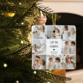 Moderne collage foto-liefde grootmoeder beste cade keramisch ornament