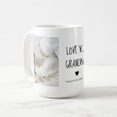 Moderne collage foto-liefde grootmoeder beste cade koffiemok (Voorkant links)