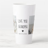 Moderne collage foto-liefde grootmoeder beste cade latte mok (Voorkant)