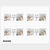 Moderne collage foto-liefde grootmoeder beste cade rechthoekige sticker (Vel)