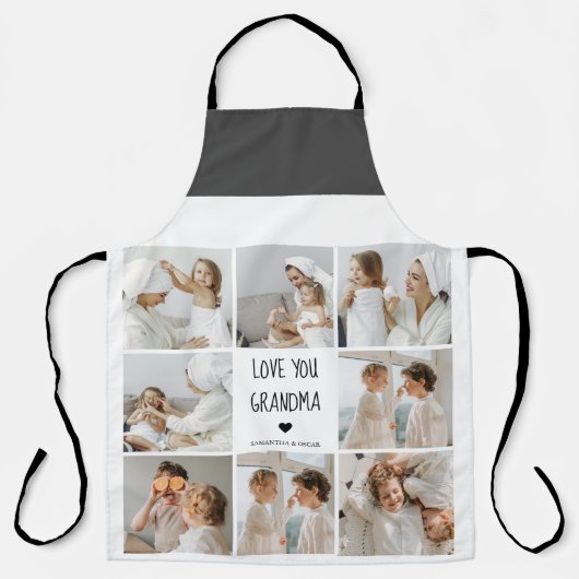Moderne collage foto-liefde grootmoeder beste cade schort (Voorkant)