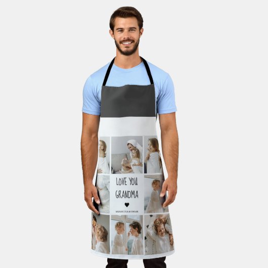Moderne collage foto-liefde grootmoeder beste cade schort (Gedragen)