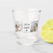 Moderne collage foto-liefde grootmoeder beste cade shot glas (Voorkant)