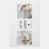 Moderne collage foto-liefde grootmoeder beste cade theedoek (Verticaal)