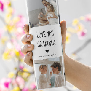 Moderne collage foto-liefde grootmoeder beste cade thermosbeker