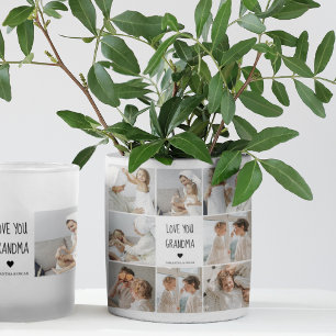 Moderne collage foto-liefde grootmoeder beste cade vierkante sticker