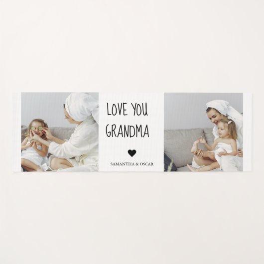 Moderne collage foto-liefde grootmoeder beste cade yogamat (Voorkant (horizontaal))