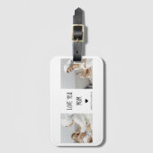 Moderne collage foto-liefde voor je moeder beste c bagagelabel (Voorkant (verticaal))