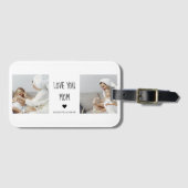 Moderne collage foto-liefde voor je moeder beste c bagagelabel (Voorkant (horizontaal))