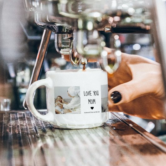 Moderne collage foto-liefde voor je moeder beste c espresso kop