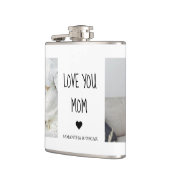 Moderne collage foto-liefde voor je moeder beste c heupfles (Links)