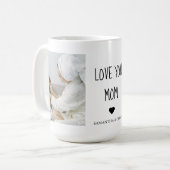 Moderne collage foto-liefde voor je moeder beste c koffiemok (Voorkant links)