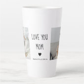 Moderne collage foto-liefde voor je moeder beste c latte mok (Voorkant)