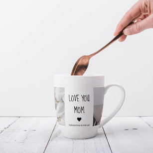 Moderne collage foto-liefde voor je moeder beste c latte mok