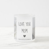 Moderne collage foto-liefde voor je moeder beste c matglas koffiemok (Center)