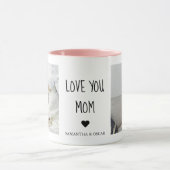 Moderne collage foto-liefde voor je moeder beste c mok (Midden)