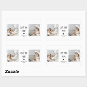 Moderne collage foto-liefde voor je moeder beste c rechthoekige sticker (Vel)