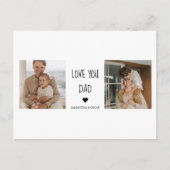 Moderne Collage Foto & Love You Dad Cadeau Briefkaart (Voorkant)