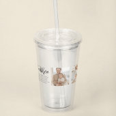 Moderne collage foto met beste offerte-cadeau voor acryl drinkbeker